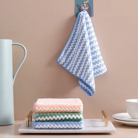 Özel Üretim Yüzey Koruma Desenli Bez Günlük Kullanım 5'li Mikrofiber Temizlik Bezi Seti - 30x30 cm