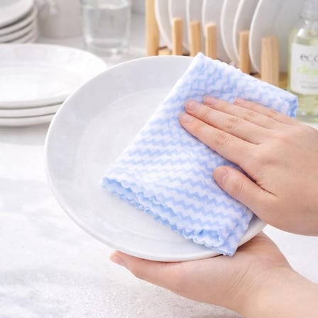 Özel Üretim Yüzey Koruma Desenli Bez Günlük Kullanım 5'li Mikrofiber Temizlik Bezi Seti - 30x30 cm