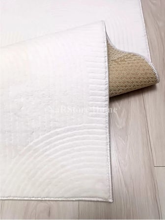 Rölyef Joy Krem Kaymaz Yıkanabilir Taban Kesme Salon Mutfak Halı Yolluk