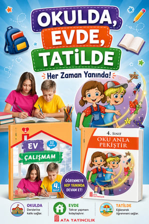 4. Sınıf Okulda Evde Tatilde Ev Çalışmam + Oku Anla Pekiştir
