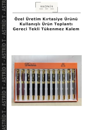 Özel Üretim Kırtasiye Ürünü Kullanışlı Ürün Toplantı Gereci Tekli Tükenmez Kalem