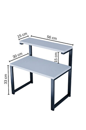 Steel Design 2 Katlı Kahve Köşesi Standı Kahve Makinesi ve Bardak Organizer, Baharatlık,Çok Amaçlı Tezgah Rafı