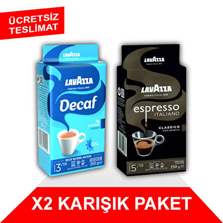 Espresso Classico Italiano + Decaf My Easy Day Classico Filtre Kahve (250gr) 2'Li Paket