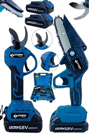 2 Lİ BUDAMA SETİ ŞARJLI MAKAS + TESTERE