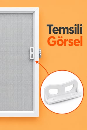 2 Adet Pimapen PVC Pencere Kapı Sineklik Kolu Plastik L Tipi Tutucu Tutamağı