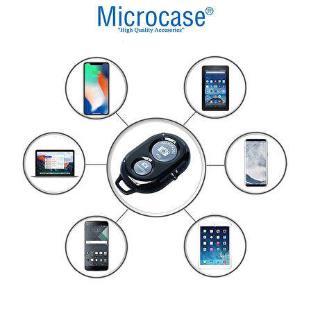 Microcase Tripod ve Selfie Çubuğu için Bluetoothlu Uzaktan Fotoğraf Çekim Kumandası Siyah - AL4805