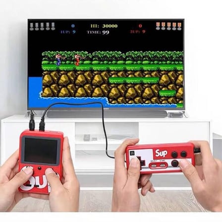 Premium Genç Arkat Sürpriz GC-01 Çift Kol 400 Nostalji Oyunlu Mini Atari Kırmızı