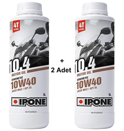 Ipone 10.4 10W40 4T Sentetik Motosiklet Yağı 1 Litre (2 Adet)