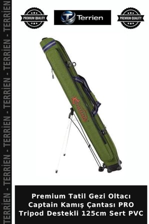 Premium Tatil Gezi Oltacı Captain Kamış Çantası PRO Tripod Destekli 125cm Sert PVC Standart