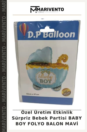 Özel Üretim Etkinlik Sürpriz Bebek Partisi BABY BOY FOLYO BALON MAVİ