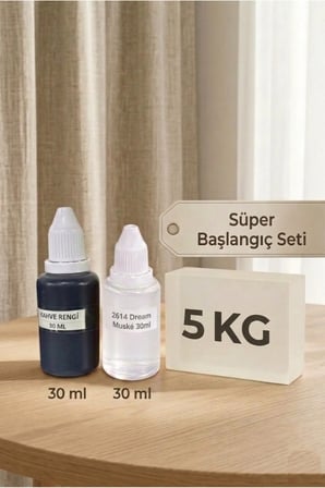 5 KG Şeffaf Sabun Bazı Kahverengi Boya Dream Musk Esanslı Gliserin Sabun Bazı
