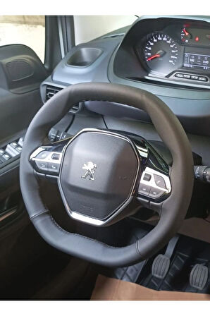 DİKİŞLİ DİREKSİYON KILIFI DAMARLI SİYAH DERİ SİYAH DİKİŞLİ PEUGEOT 3008 İÇİN HIZLI KARGO