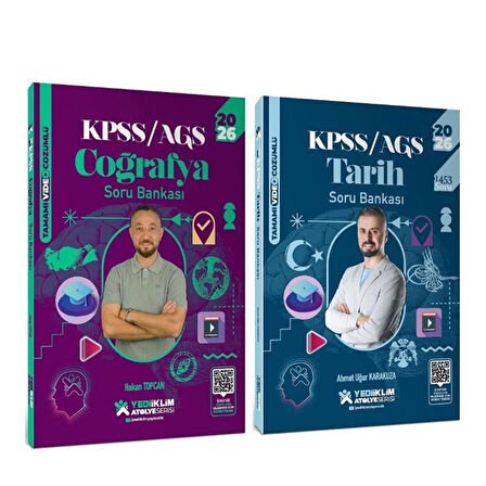 Yediiklim Yayınları 2026 KPSS Tarih ve Coğrafya Atölye Serisi Soru Bankası Seti 2 Kitap