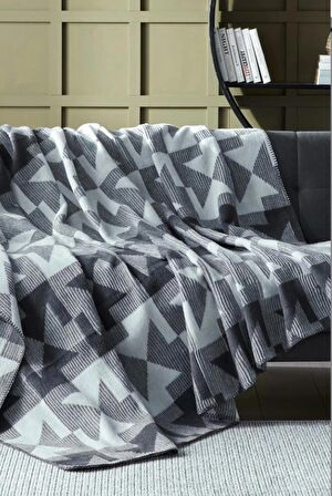 Doqu Home Origami Tek Kişilik Polar Battaniye Gri 160 x 200 cm