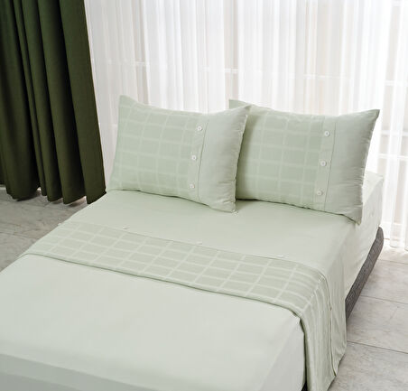 Multi Selection Nevresim Takımı + Pike Gloria Tek King Size - Yeşil