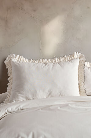 Bohem Serisi Bonivia Nevresim Takımın Çift Kişilik Ekru