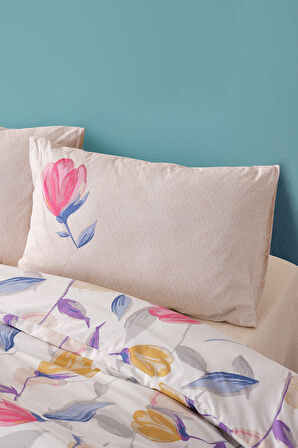 Easy Cotton Nevresim Takımı Tulips Tek Kişilik