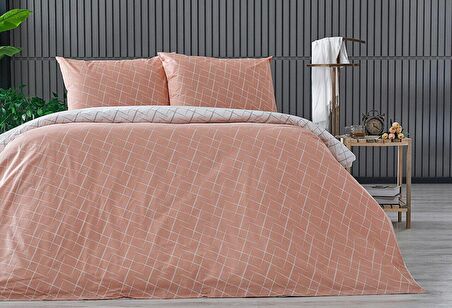 Easy Cotton Glimmer Nevresim Takımı Çift Kişilik - Somon