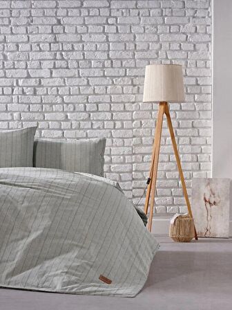 İpliği Boyalı Mabel Nevresim Takımı Tek Kişilik - Yeşil