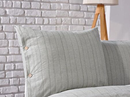 İpliği Boyalı Mabel Nevresim Takımı Tek Kişilik - Yeşil
