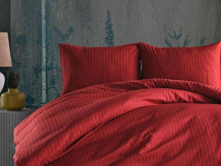 Saten Artline Nevresim Takımı Çift King Size - Kiremit