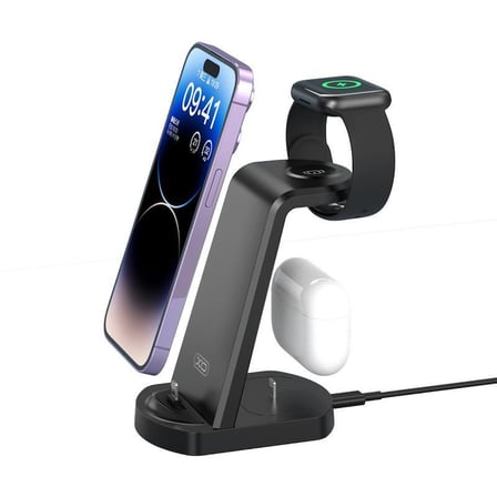 3 in 1 Çoklu Şarj İstasyonu ve Masaüstü Organizer (WX035) Masa Düzeni Telefon Tutucu Pratik Stant