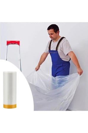 10 Adet Boya Badana Eşya Koruma Örtü – Kendinden Yapışkanlı Koruyucu Örtü 280 CM X 15 M, Furniture Cover, Paint Protector