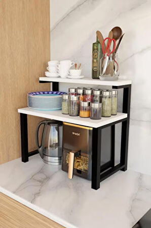  Airfryer standı Mutfak Organizeri,Mikrodalga Dolabı,Tezgah Üstü Fırın Standı,Çay ,Kahve,Baharatlık