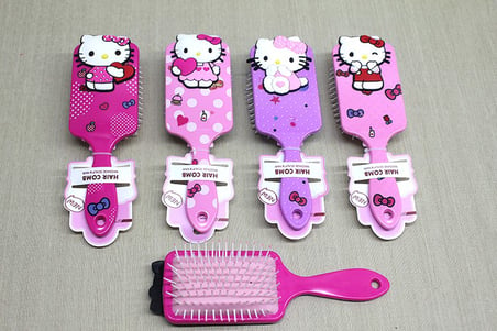 Delux Serisi Öğrenci Hediyesi Figürlü Ürün Popüler Karakter Hello Kitty Tasarımlı Saç Tarağı