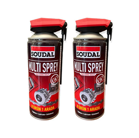 2 ADET SOUDAL MULTI SPREY 400 ML KİR PAS SÖKÜCÜ BAKIM SPREYİ KOBRA BAŞLIKLI