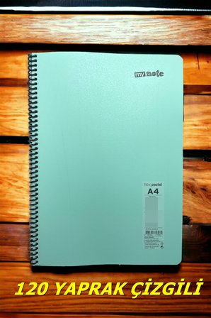 ÇİZGİLİ 120 YAPRAK PASTEL RENK TELLİ DEFTER BEYAZ SAYFALI 60 GR KAĞIT PLASTİK KAPAK