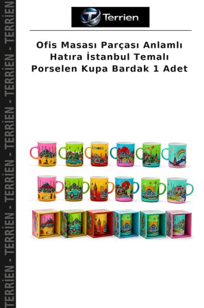 Ofis Masası Parçası Anlamlı Hatıra İstanbul Temalı Porselen Kupa Bardak 1 Adet