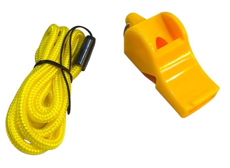 Özel Seri Beden Eğitimi Aracı Sporcu Düdüğü Antrenman Gereci DK-10-YELLOW İpli Düdük Sarı Renk