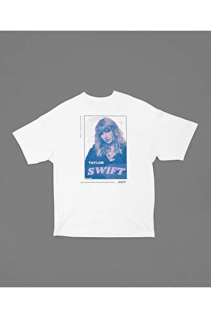 Reputation Şarkıcı Taylor Swift Baskılı Oversize Tişört