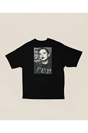 Tasarım Red Taylor Swift Baskılı Unisex Oversize Tişört