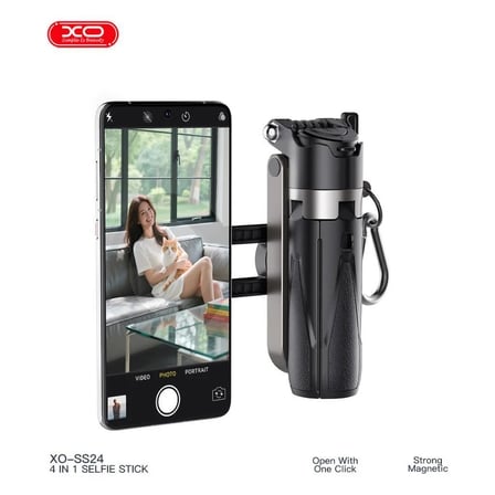 Özel Üretim SS24 Bluetooth V5.2 4'ü 1 Arada Selfie Çubuğu Taşınabilir Set Canlı Araç Telefon Ayağı