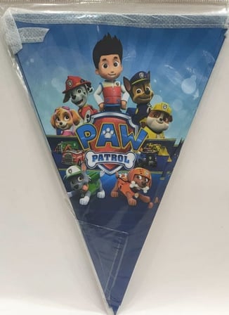 Delux Serisi Okul Partisi Süsleme Kutlama PAW PATROL ÜÇGEN FLAMA