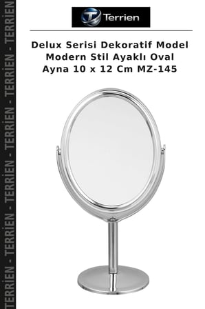 Delux Serisi Dekoratif Model Modern Stil Ayaklı Oval Ayna 10 x 12 Cm MZ-145
