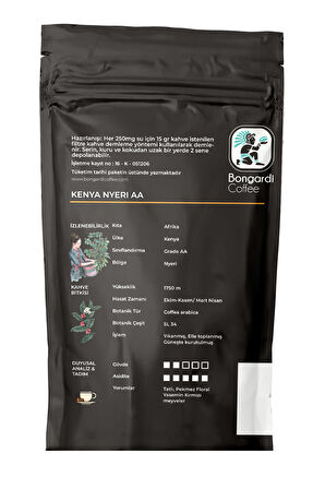 Kenya Yöresel Öğütülmüş Filtre Kahve 2 x 200 g