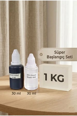 Musk Esanslı Kahverengi Renkli Şeffaf Sabun Bazı 1 kg El Yapımı Sabun Hammaddesi