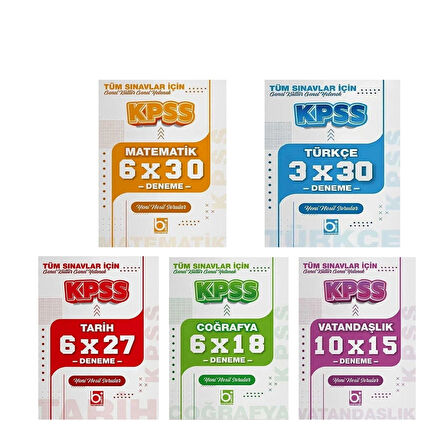 Bigelio Yayıncılık KPSS Deneme Seti 5 Kitap
