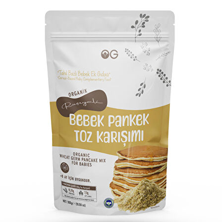 Organik Ruşeymli Bebek Pankek Toz Karışımı 300 Gr +8 Ay