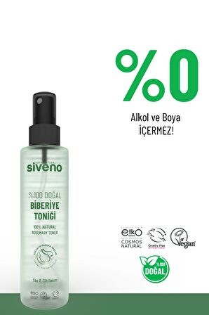 Siveno %100 Doğal Biberiye Suyu Saç Dökülmesi Karşıtı ve Hızlı Saç Uzatma Etkili Saç Toniği 150 ml