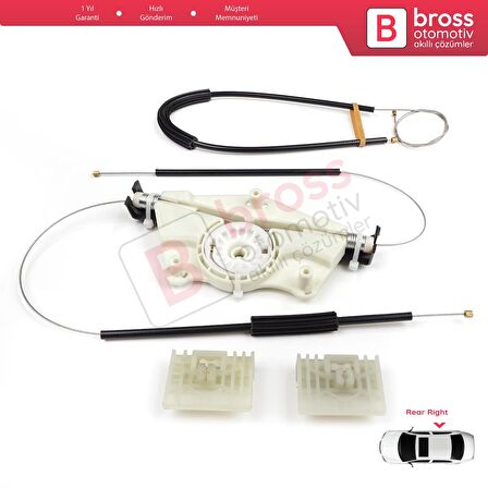 VW Touareg MK1 7L Porsche Cayenne 9PA 955 957 2002-2010 7L0839462 İçin Arka Sağ Cam Kriko Tamir Seti