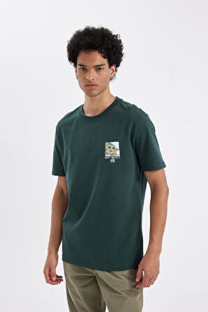DeFacto Star Wars-Mandalorian Regular Fit Bisiklet Yaka Kısa Kollu Tişört C6524AX24AUGN536