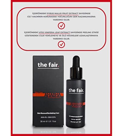 the fair. AHABHA Peel Bright Vegan Leke Giderici Cilt Serumu %4 AHA+ %0.5 BHA 30 ml