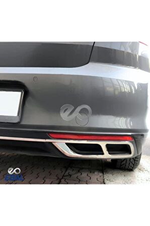 VW Passat 3C B8,5 Krom Egzoz Çerçevesi 3 prç. 2019 P.ÇELİK
