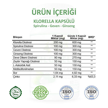 Chlorella Kapsül (CHLORELLA CAPSULE)