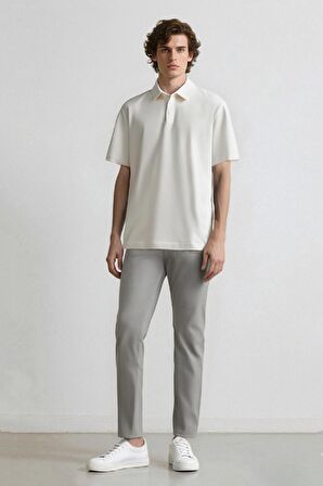 DeFacto Yazlık Chino Kanvas Pantolon Slim Fit Dar Kesim Cepli Dar Paça T1055AZ24SPGR169