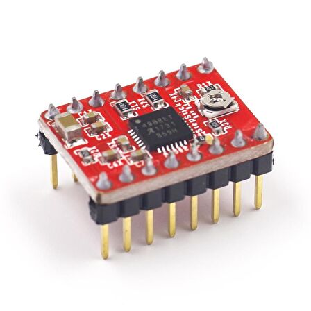 A4988 1A Kırmızı Step Motor Sürücü (Soğutucu ile)